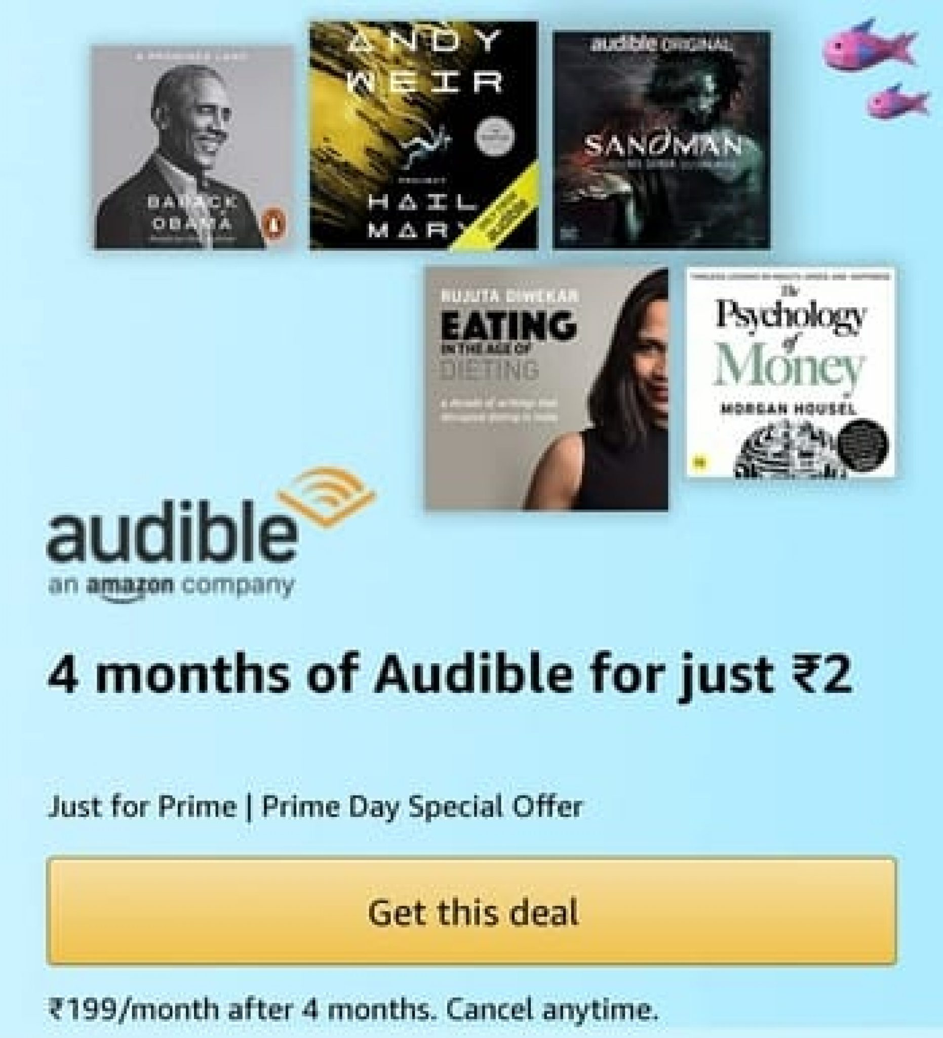 audible subscription price